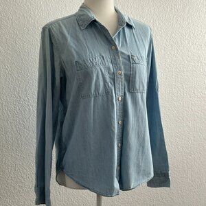 Abercrombie & Fitch Chambray Denim Button Down Shirt Small